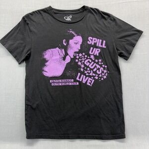 Olivia Rodrigo Guts World‎ Tour 2024 Black T Shirt XXL Spill Ur Guts Live 20x27